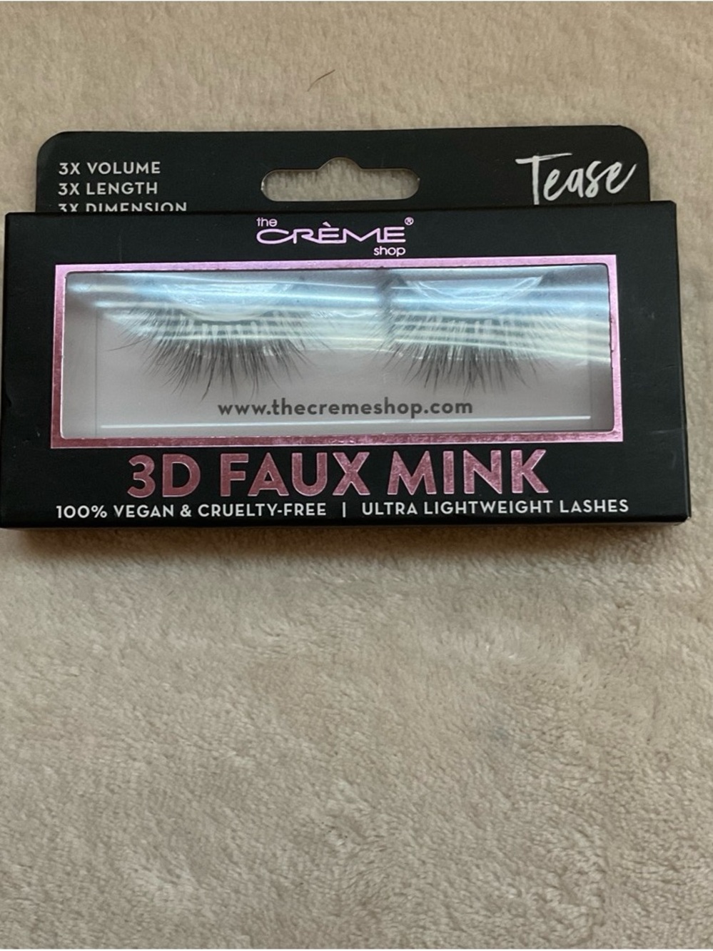The Crème Shop Tease 3D Faux Mink Lashes - Black